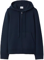Burberry SS24 Navy Blue Hoodie with Logo Embroidery and Drawstring. 80897841 Burberry SS24 Navy Blue Hoodie with Logo Embroidery and Drawstring. 80897841