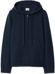 博柏利 SS24 海军蓝刺绣徽标抽绳连帽衫。 80897841 Order 博柏利 SS24 海军蓝刺绣徽标抽绳连帽衫。 80897841