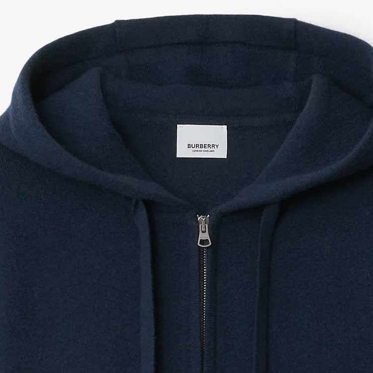 Details for 博柏利 SS24 海军蓝刺绣徽标抽绳连帽衫。 80897841