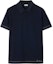 Buy Burberry SS24 Navy Blue Stripe Logo Embroidery Straight-Cut Polo Shirt. 80947731