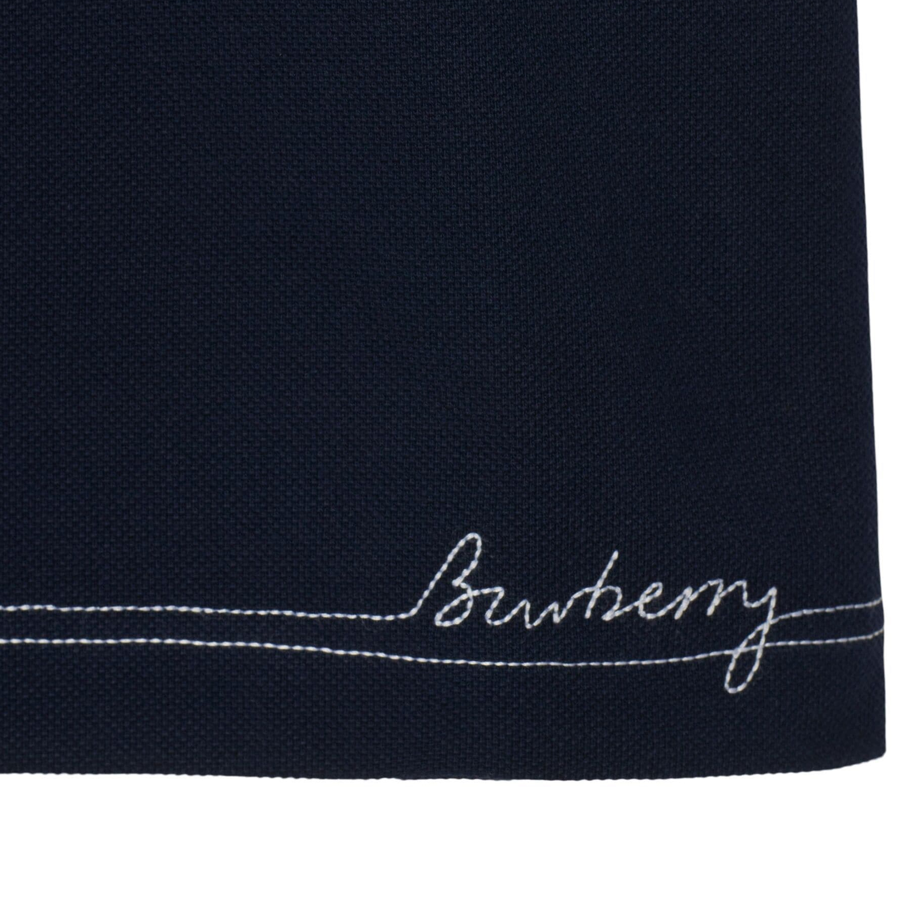 Purchase 博柏利 SS24 深蓝条纹Logo刺绣直筒 Polo衫. 80947731