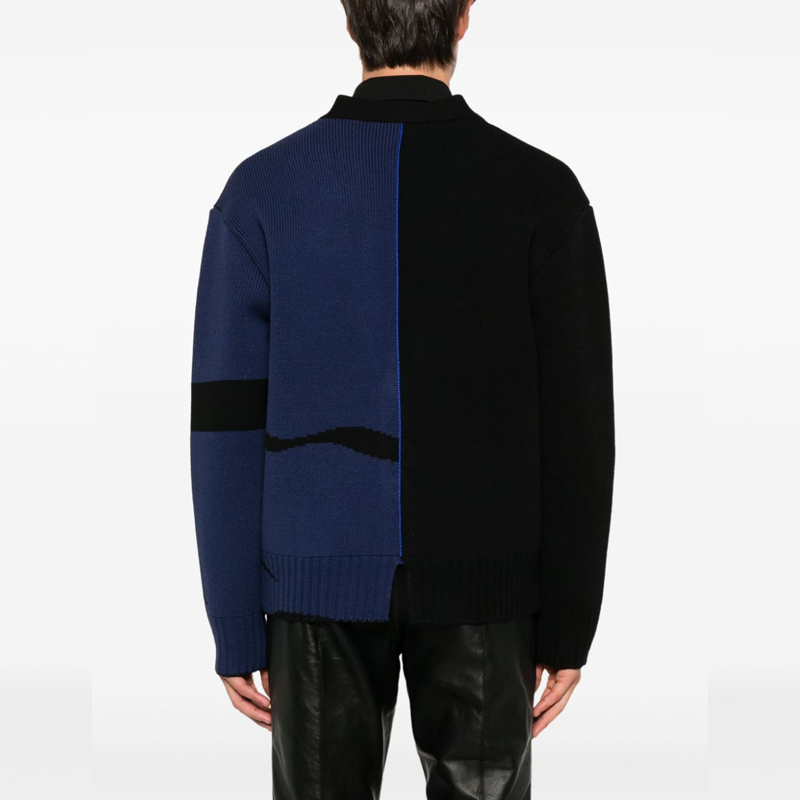 Burberry SS24 Pattern V-Neck Button-Up Knit Cardigan Black  Sweater 80955291 圖 5