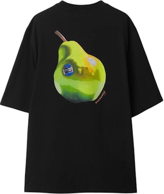 Burberry SS24 Pear Print Crewneck Black Casual T-Shirt for Men. 80890991 Lookbook Burberry SS24 Pear Print Crewneck Black Casual T-Shirt for Men. 80890991