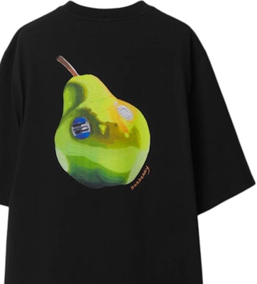 Burberry SS24 Pear Print Crewneck Black Casual T-Shirt for Men. 80890991 Cheap Burberry SS24 Pear Print Crewneck Black Casual T-Shirt for Men. 80890991