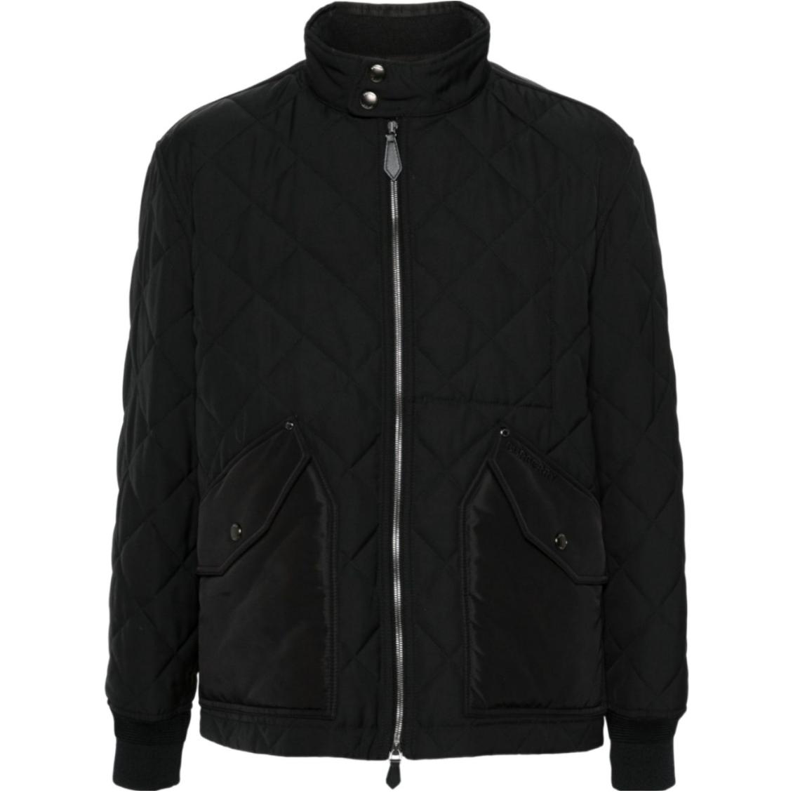 Buy Burberry SS24 黑色高領菱格休閒外套. 80964491