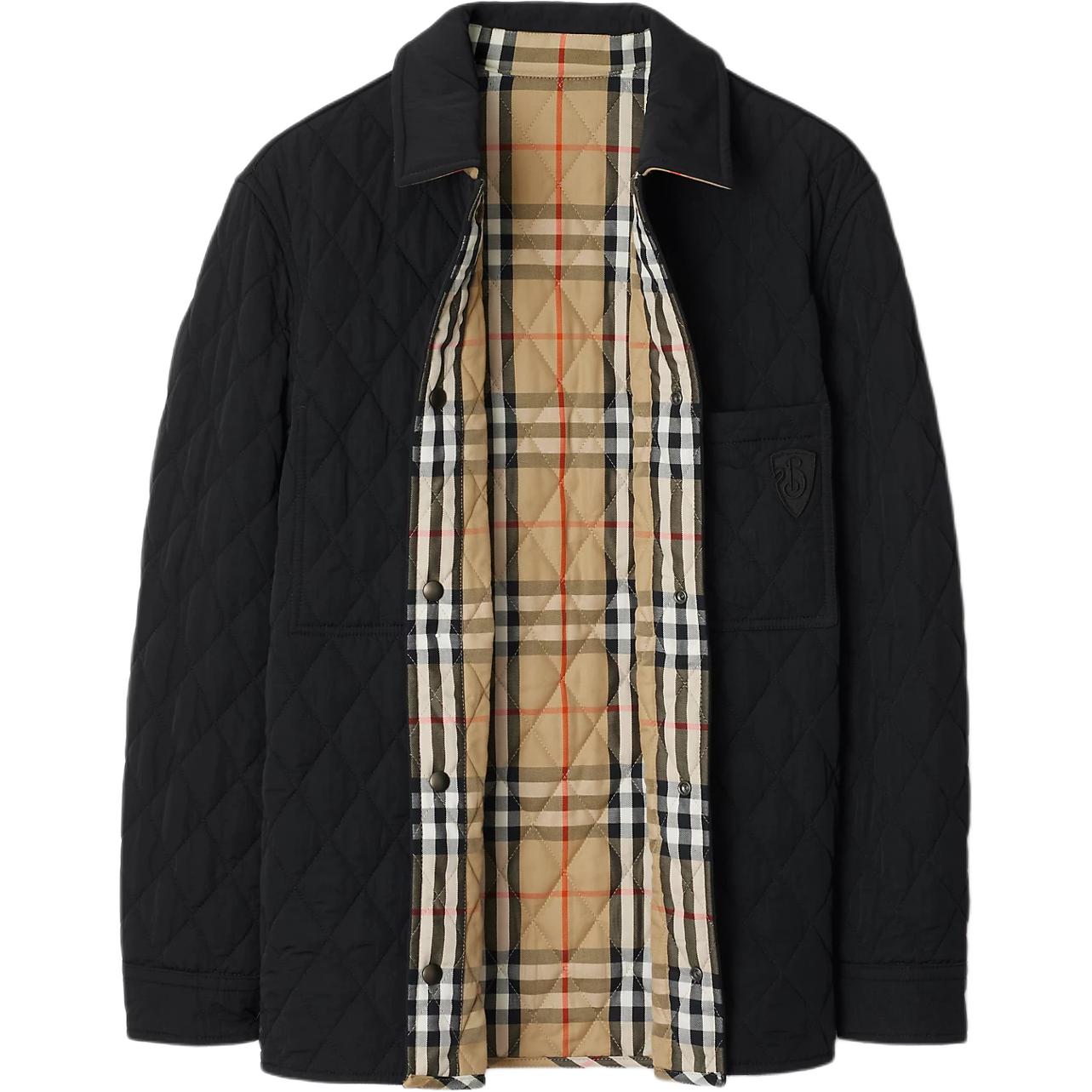 Lookbook Burberry SS24 Reversible Black Cotton Jacket with Logo Patch for Men. 80969151