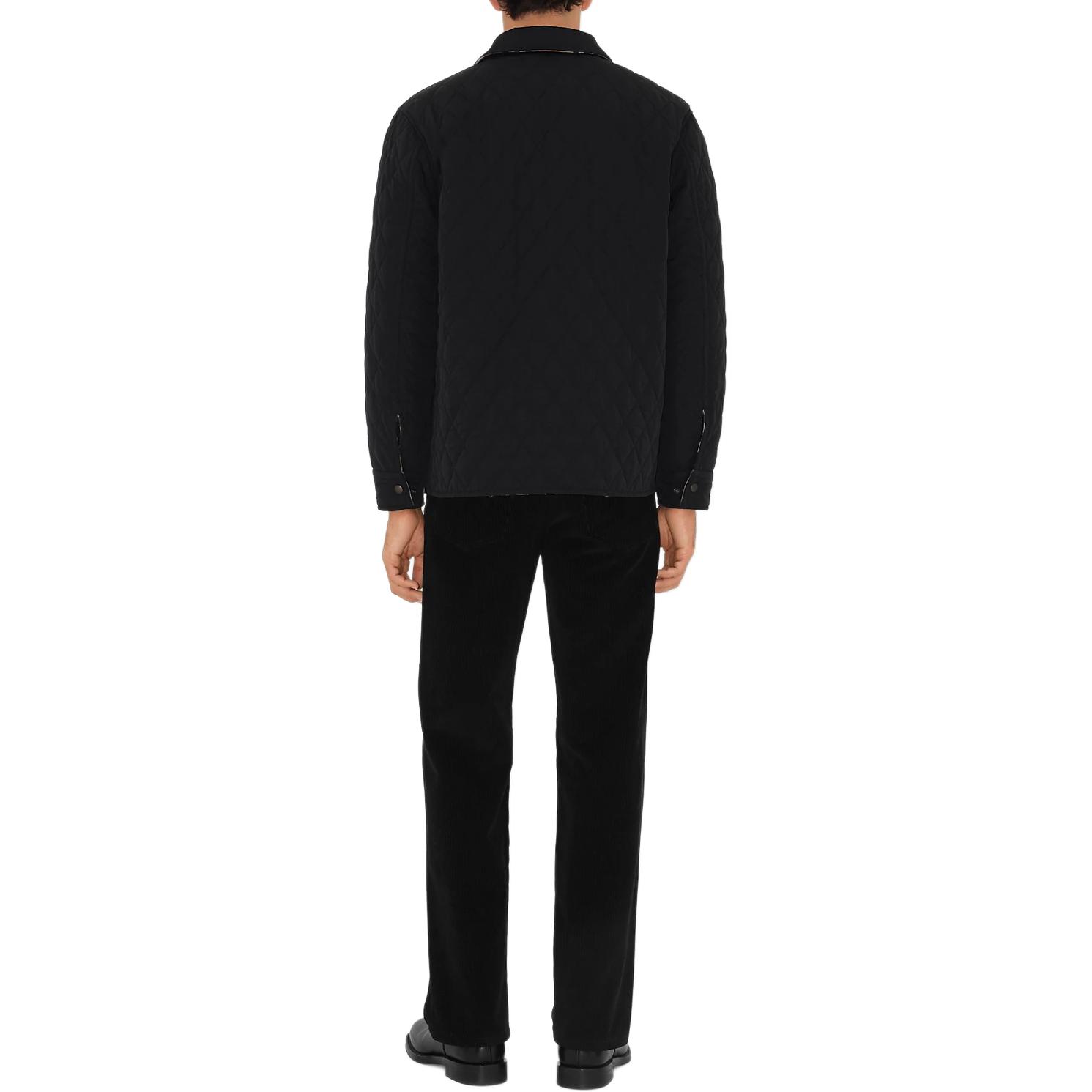 Purchase Burberry SS24 Reversible Black Cotton Jacket with Logo Patch for Men. 80969151