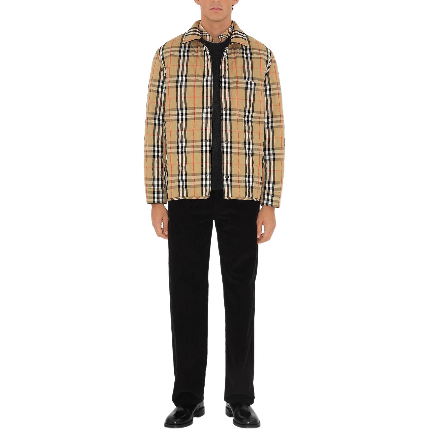 Details for Burberry SS24 Reversible Black Cotton Jacket with Logo Patch for Men. 80969151