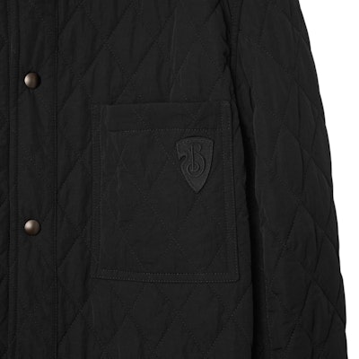 Burberry SS24 Reversible Black Cotton Jacket with Logo Patch for Men. 80969151 Cheap Burberry SS24 Reversible Black Cotton Jacket with Logo Patch for Men. 80969151