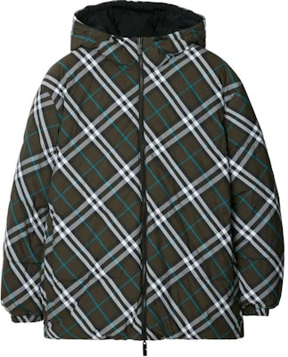 Burberry SS24 Reversible Check Hooded Down Jacket Men’s Deep Green 80945941 Buy Burberry SS24 Reversible Check Hooded Down Jacket Men’s Deep Green 80945941