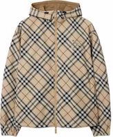 Burberry SS24 Reversible Check Loose-Fit Hooded Jacket Men’s Beige. 80991621 Burberry SS24 Reversible Check Loose-Fit Hooded Jacket Men’s Beige. 80991621