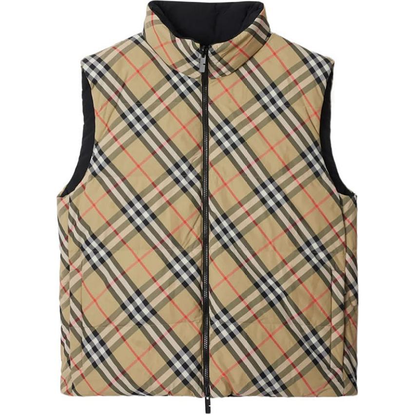 Burberry SS24 Reversible Equestrian Print Puffer Vest Brown . 80942361