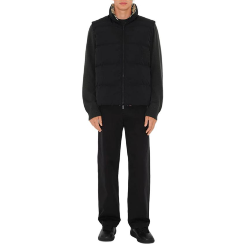 Shop Burberry SS24 Reversible Equestrian Print Puffer Vest Brown . 80942361