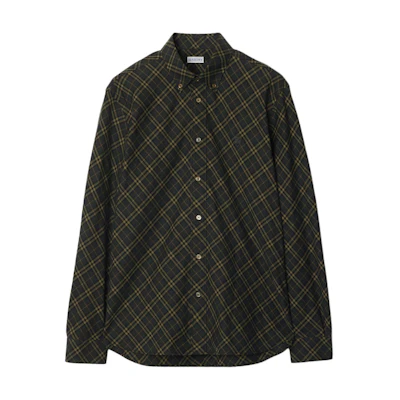 Burberry SS24 Shadow Plaid Long-Sleeve Shirt for Men 80988411