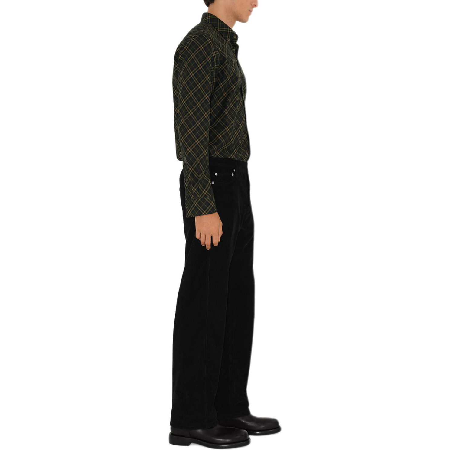 Burberry SS24 Shadow Plaid Long-Sleeve Shirt for Men 80988411 圖 4