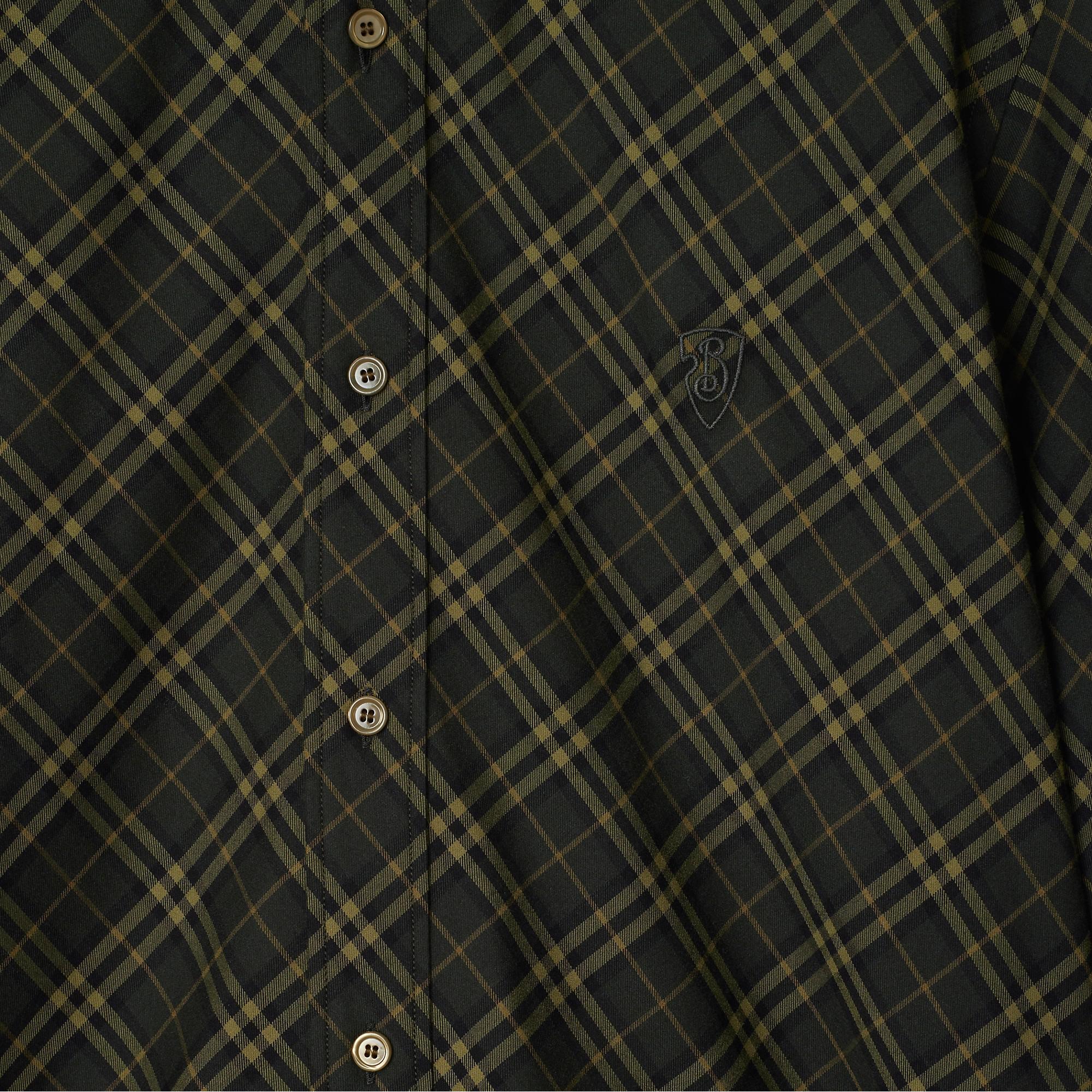 Burberry SS24 Shadow Plaid Long-Sleeve Shirt for Men 80988411 圖 6