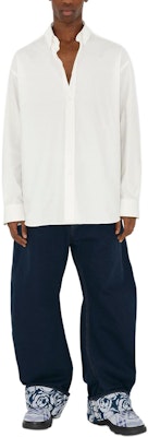 Burberry SS24 Solid Color Casual Loose Fit Long Sleeve Shirt Men Raindrop Blue 80846981 Shop Burberry SS24 Solid Color Casual Loose Fit Long Sleeve Shirt Men Raindrop Blue 80846981