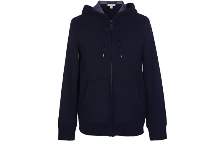 Burberry SS24 Solid Color Hoodie Jacket Blue 39303521