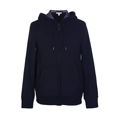 Burberry SS24 Solid Color Hoodie Jacket Blue 39303521