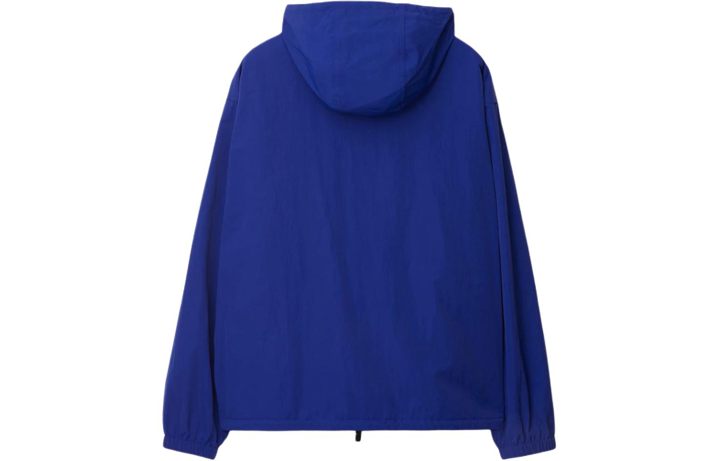 Lookbook Burberry SS24 純色騎士Logo連帽拉鍊外套 藍色 男款 80867131