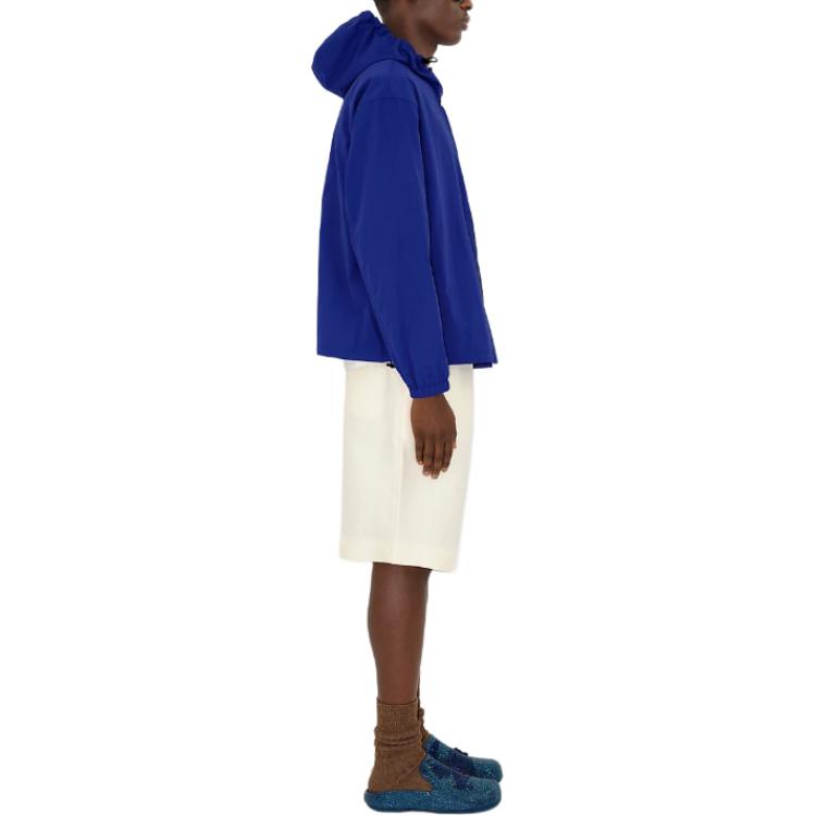 Details for Burberry SS24 純色騎士Logo連帽拉鍊外套 藍色 男款 80867131