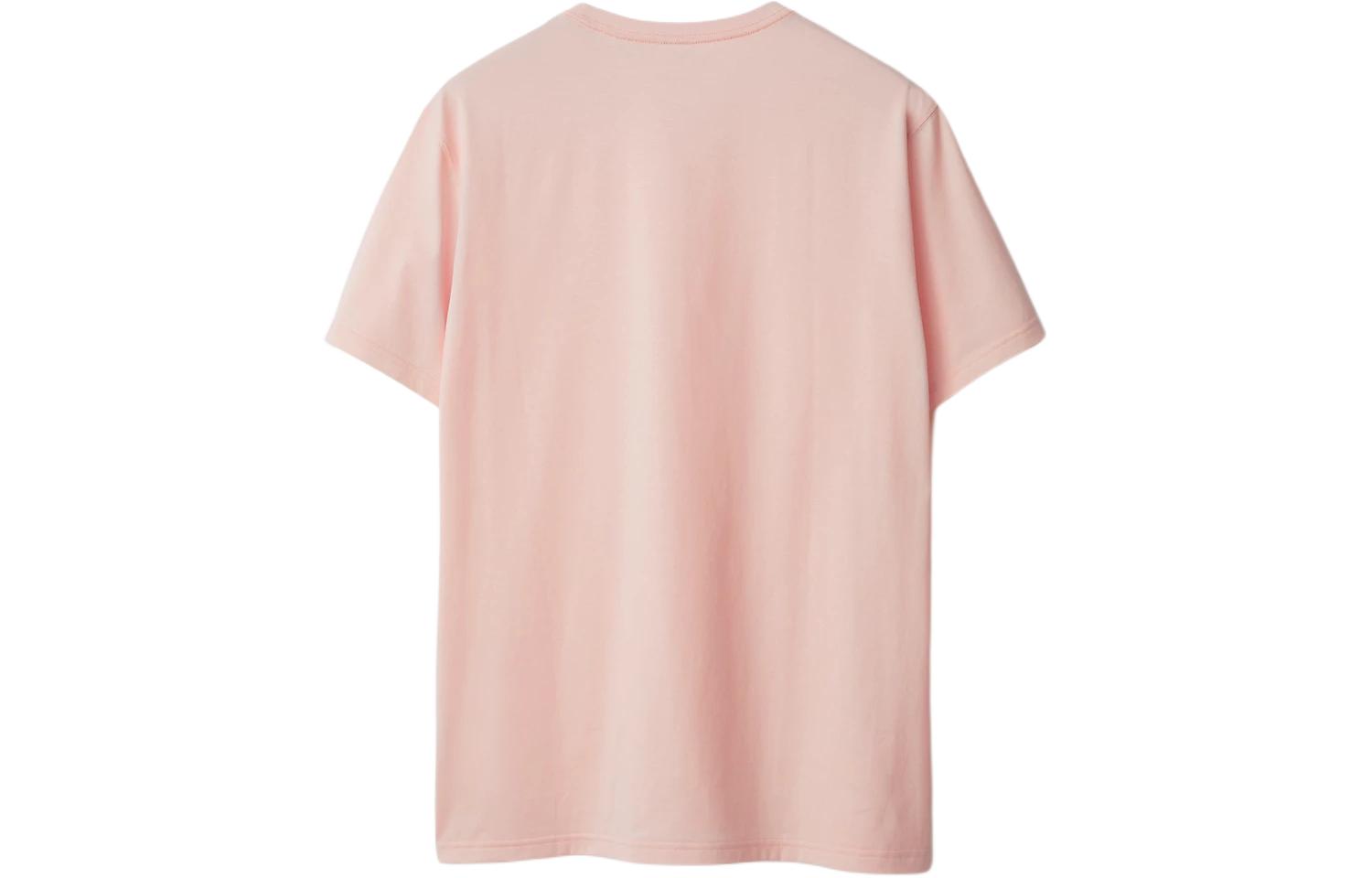 Lookbook Burberry SS24 Solid Color Logo Embroidered Crewneck T-Shirt Pink 80843621