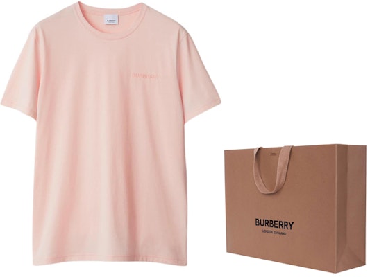 Burberry SS24 Solid Color Logo Embroidered Crewneck T-Shirt Pink 80843621 Shop Burberry SS24 Solid Color Logo Embroidered Crewneck T-Shirt Pink 80843621