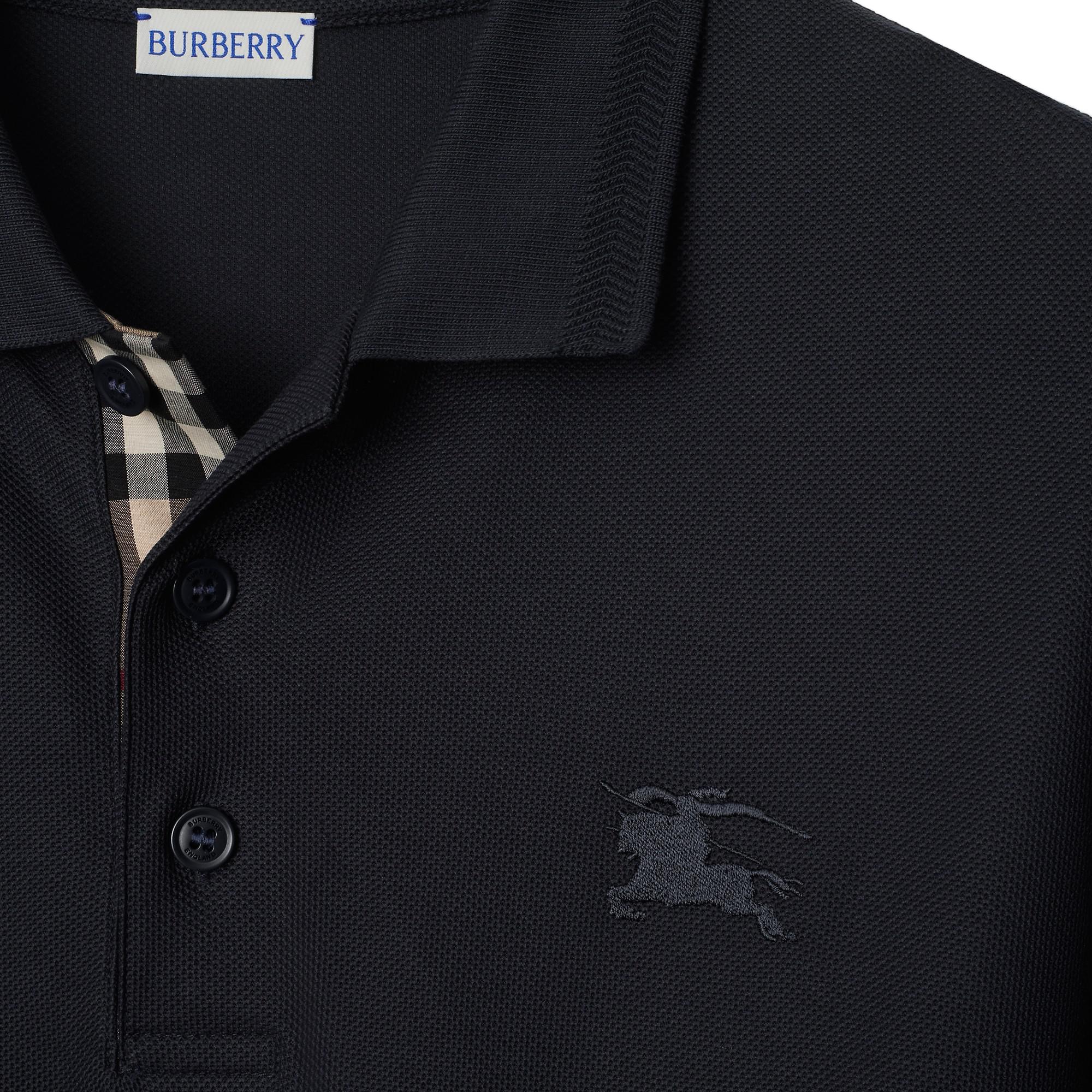 Details for 博柏利 SS24 煤蓝色刺绣标志纯色长袖男士POLO衫 80987991