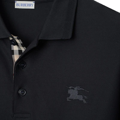 博柏利 SS24 煤蓝色刺绣标志纯色长袖男士POLO衫 80987991 Details for 博柏利 SS24 煤蓝色刺绣标志纯色长袖男士POLO衫 80987991