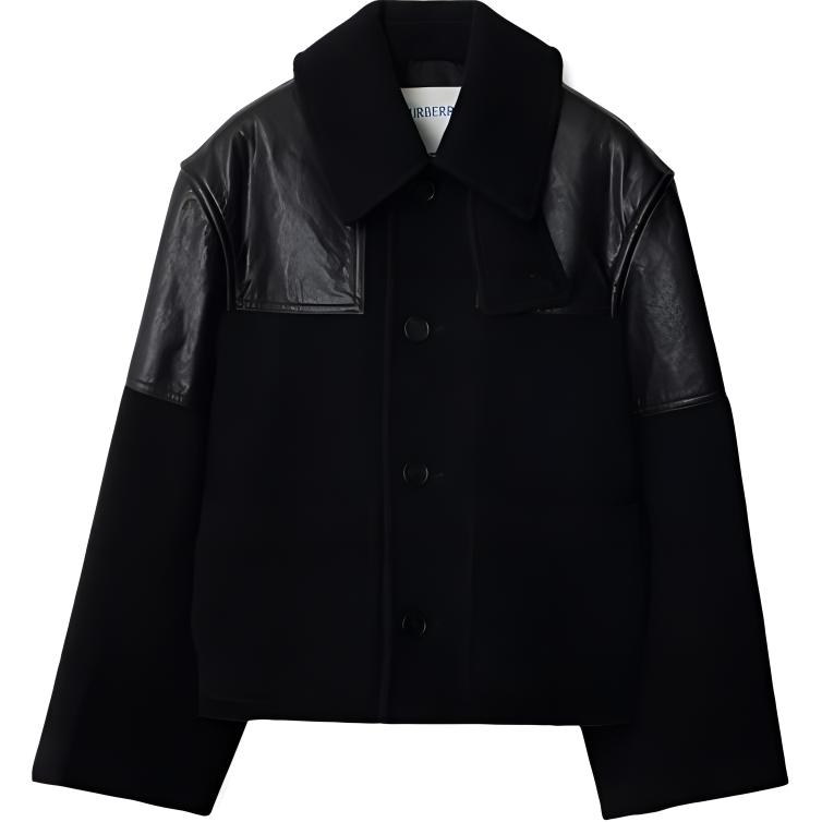 Burberry SS24 Solid Color Single-Breasted Jacket Black 80986001