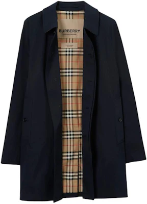 Abrigo Corto Azul Oscuro Burberry SS24 Hombre Color Sólido Un Botón 80830751 Lookbook Abrigo Corto Azul Oscuro Burberry SS24 Hombre Color Sólido Un Botón 80830751