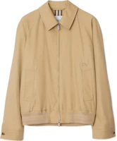 Burberry SS24 Solid Color Zip-Up Long Sleeve Jacket in Linen Beige 80931991 Burberry SS24 Solid Color Zip-Up Long Sleeve Jacket in Linen Beige 80931991