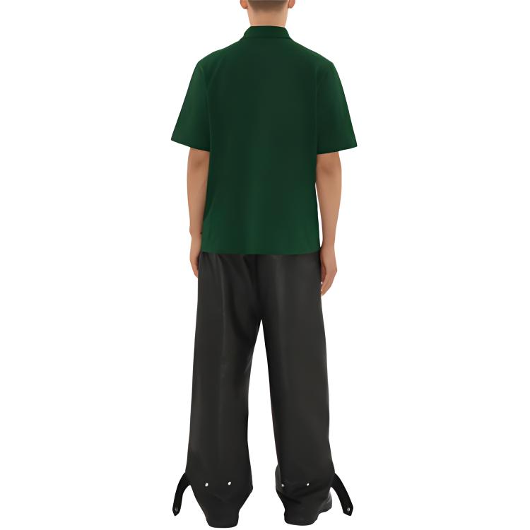 Burberry SS24 Solid Ivy Green Short Sleeve Polo Shirt for Men 80836011 圖 5