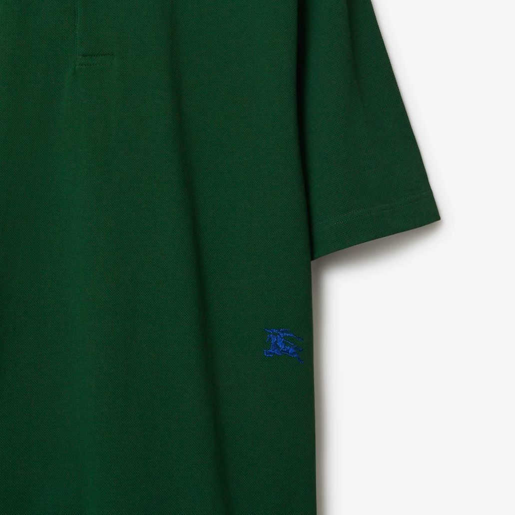 Burberry SS24 Solid Ivy Green Short Sleeve Polo Shirt for Men 80836011 圖 7