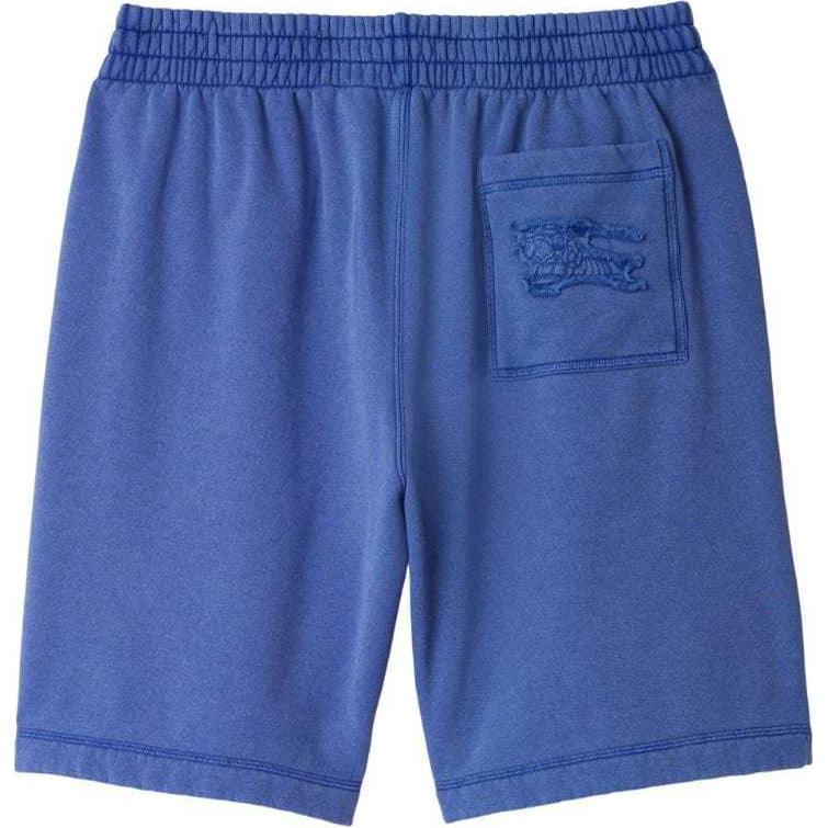 Lookbook Burberry SS24 Solid Logo Embroidered Mid-Rise Straight Casual Shorts Blue Men 80909191