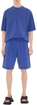 Burberry SS24 Solid Logo Embroidered Mid-Rise Straight Casual Shorts Blue Men 80909191 Shop Burberry SS24 Solid Logo Embroidered Mid-Rise Straight Casual Shorts Blue Men 80909191
