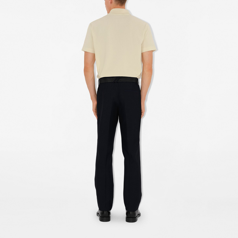 Burberry SS24 Solid Logo Short Sleeve Polo Shirt for Men in Tundra Green. 80998831 圖 4