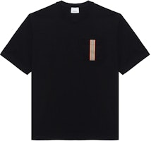 Burberry SS24 Striped Applique Crewneck Casual T-Shirt Black. 80844191 Burberry SS24 Striped Applique Crewneck Casual T-Shirt Black. 80844191
