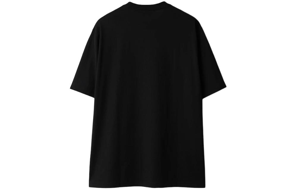 Lookbook 博柏利 SS24 条纹贴花圆领休闲T恤 黑色 80844191