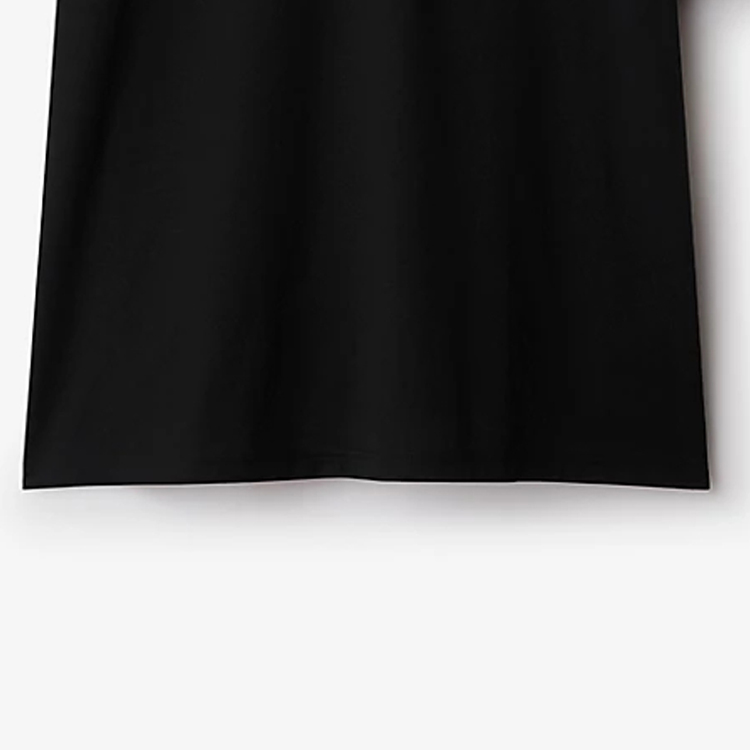 Sizing 博柏利 SS24 条纹贴花圆领休闲T恤 黑色 80844191