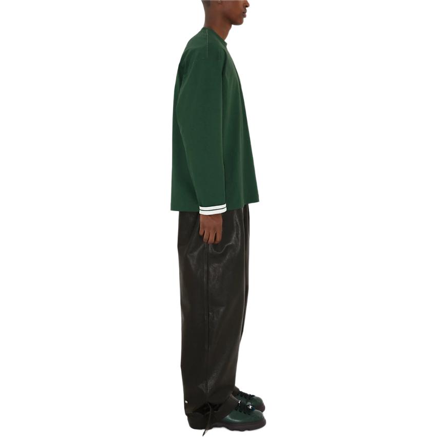 Details for バーバリー SS24 ストライプ エクエストリアンロゴ クルーネック スウェット メンズ アイビーグリーン 80820081