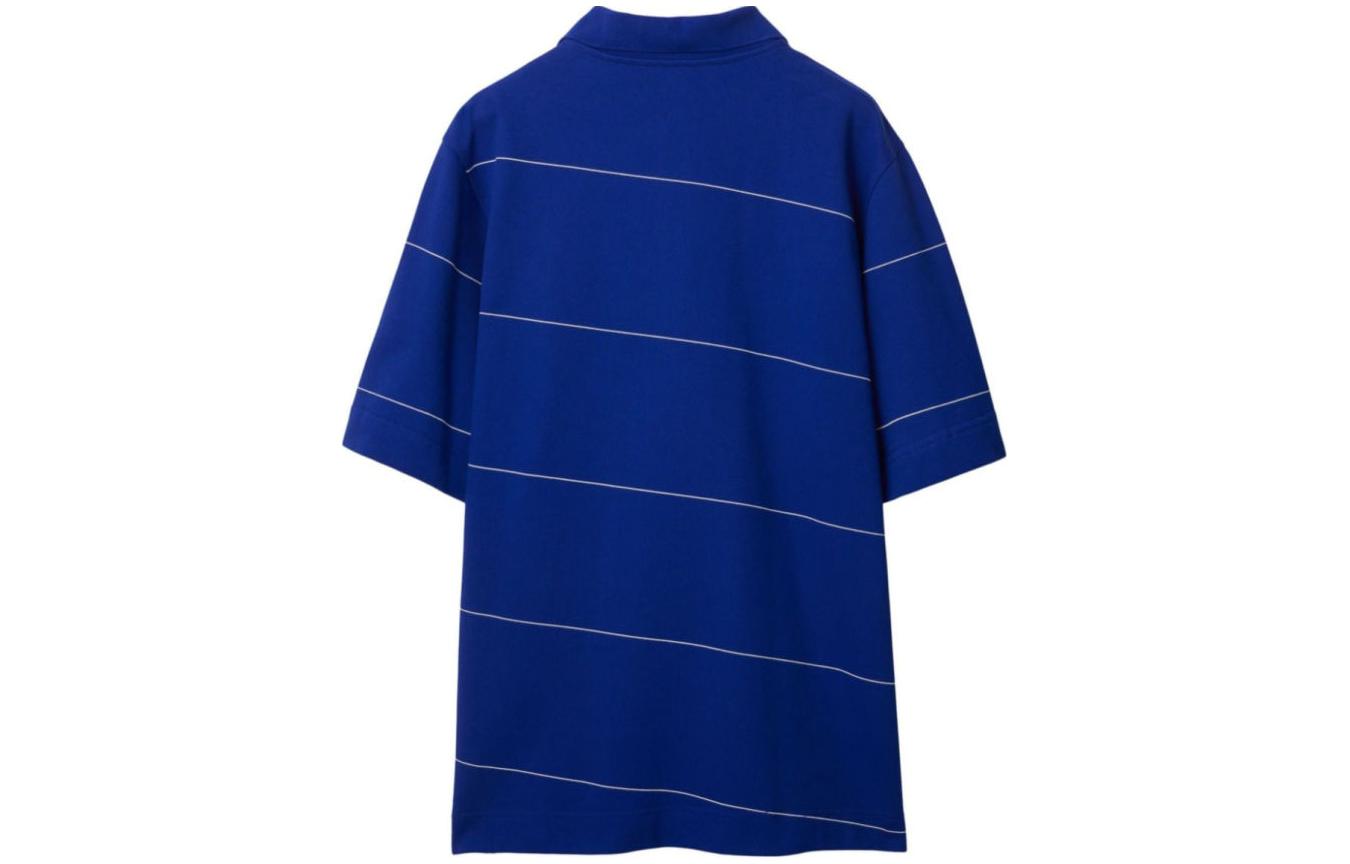 Burberry SS24 Striped Half-Zip Pullover Polo Shirt Blue 80837171 圖 3
