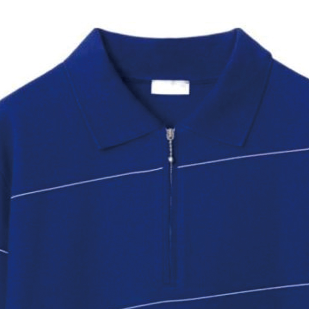 Burberry SS24 Striped Half-Zip Pullover Polo Shirt Blue 80837171 圖 4