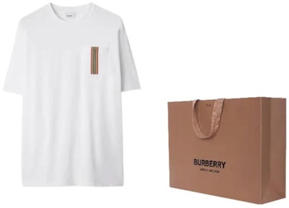 Burberry SS24 條紋標誌短袖圓領T恤 白色 (). 80847791 Shop Burberry SS24 條紋標誌短袖圓領T恤 白色 (). 80847791
