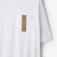 Burberry SS24 Kaos Pendek Logo Garis Crewneck Putih. 80847791 Sizing Burberry SS24 Kaos Pendek Logo Garis Crewneck Putih. 80847791