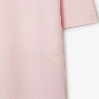 博柏利 SS24 條紋刺繡Logo粉紅色男士圓領T恤 80820261 Cheap 博柏利 SS24 條紋刺繡Logo粉紅色男士圓領T恤 80820261