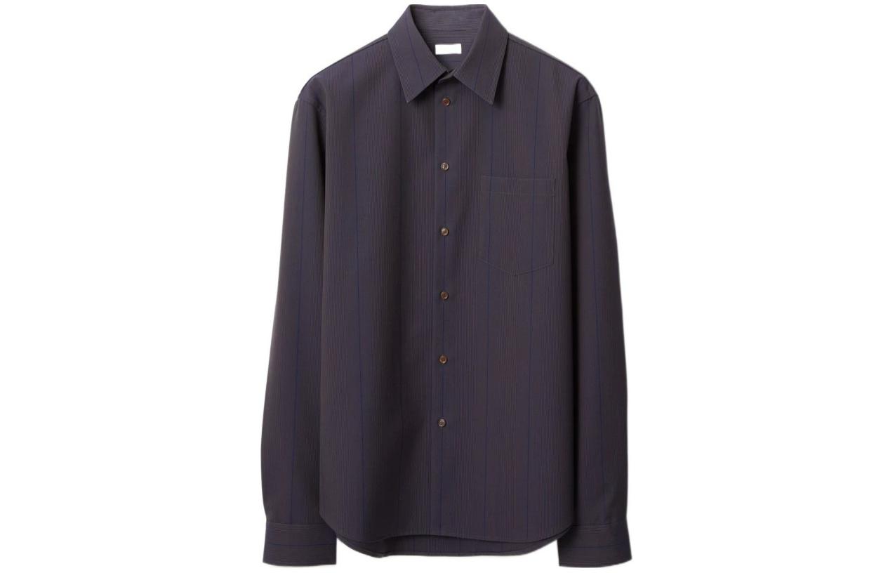 Burberry SS24 Striped Single-Breasted Pocket Long Sleeve Shirt Multicolor Men 80874481