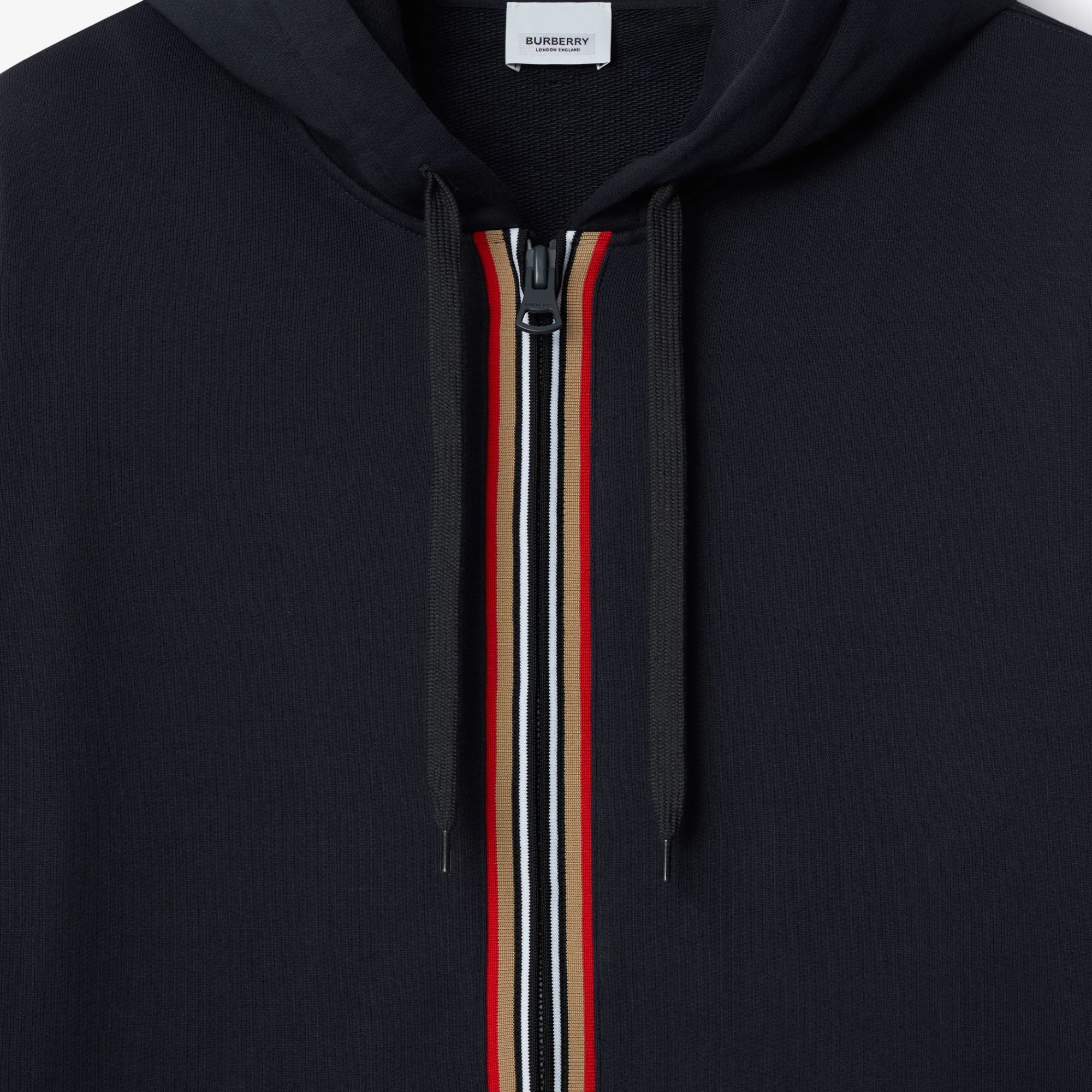 Purchase Sudadera con Capucha Burberry SS24 Rayas Cremallera Azul Marino Negro. 80844291