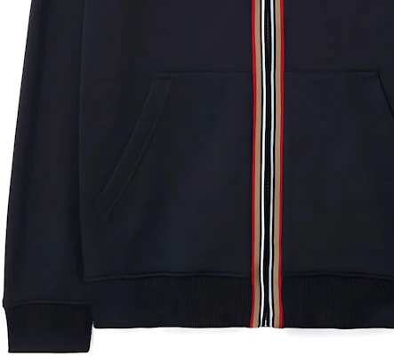 Sudadera con Capucha Burberry SS24 Rayas Cremallera Azul Marino Negro. 80844291 Sizing Sudadera con Capucha Burberry SS24 Rayas Cremallera Azul Marino Negro. 80844291