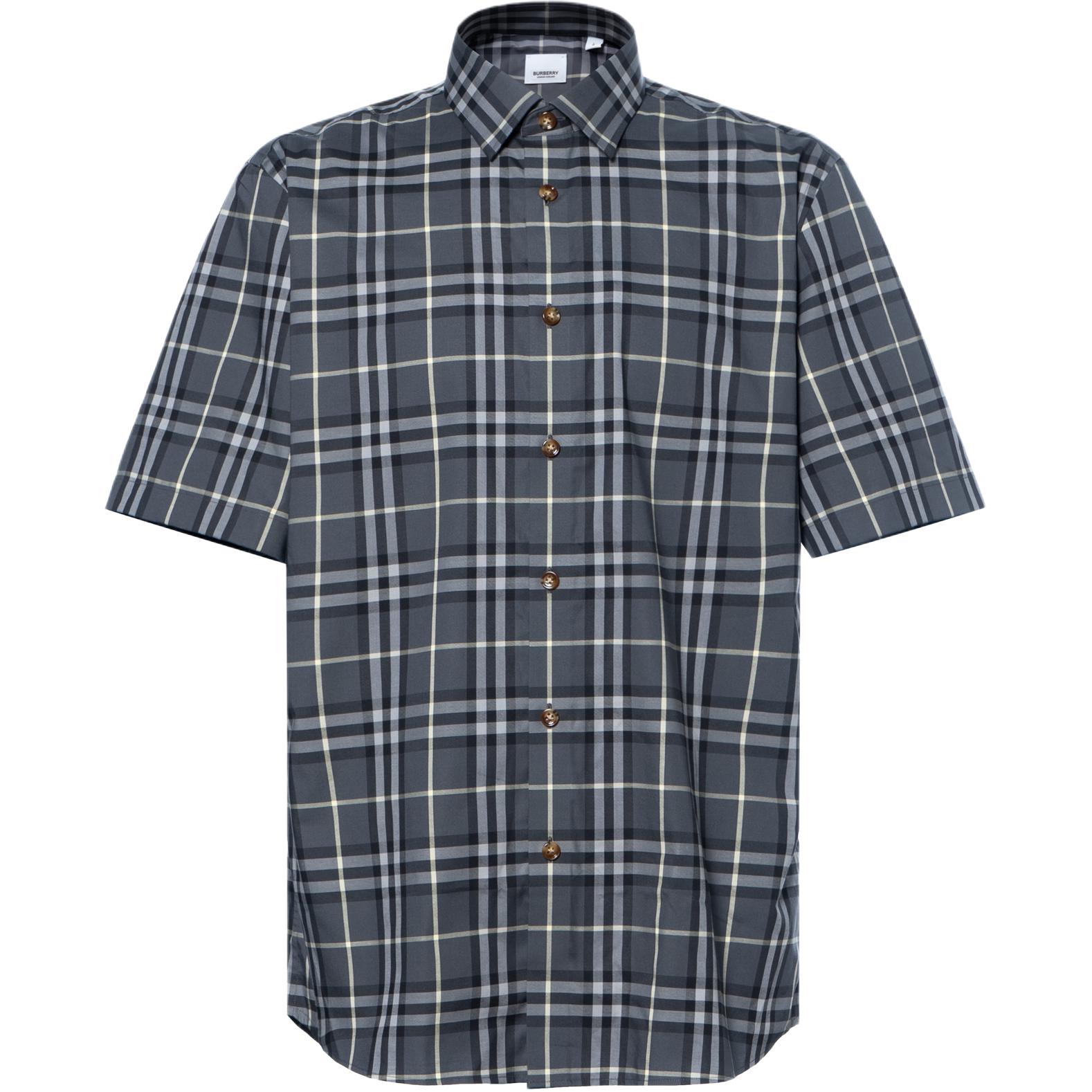 Burberry SS25  Check Cotton Short-Sleeve Shirt Multicolor 80846911 圖 4